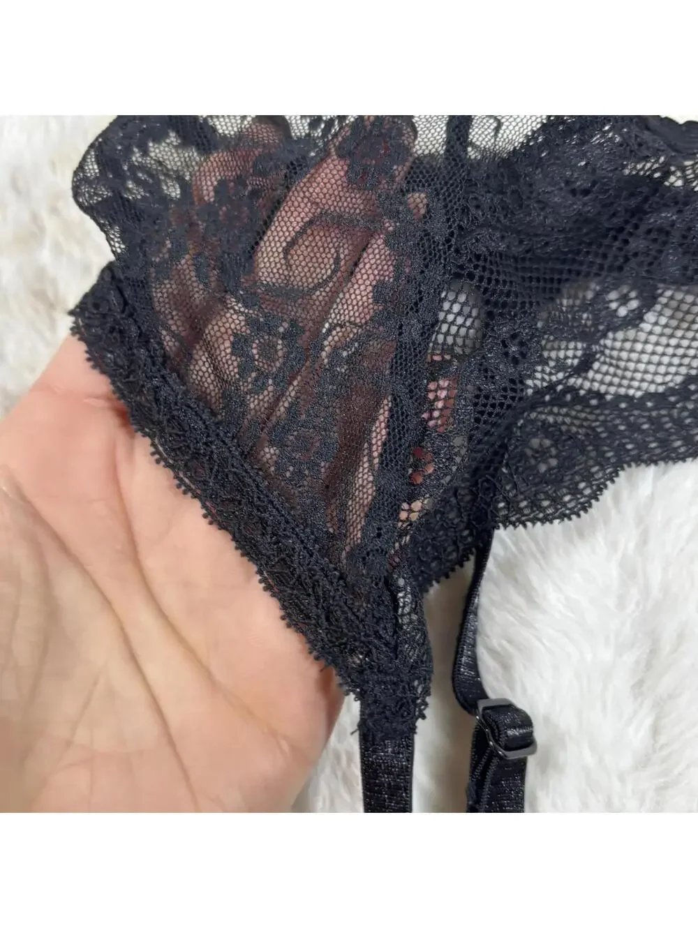 b.tempt’d Lace Garter Belt Black Size S Lingerie Adjustable Straps